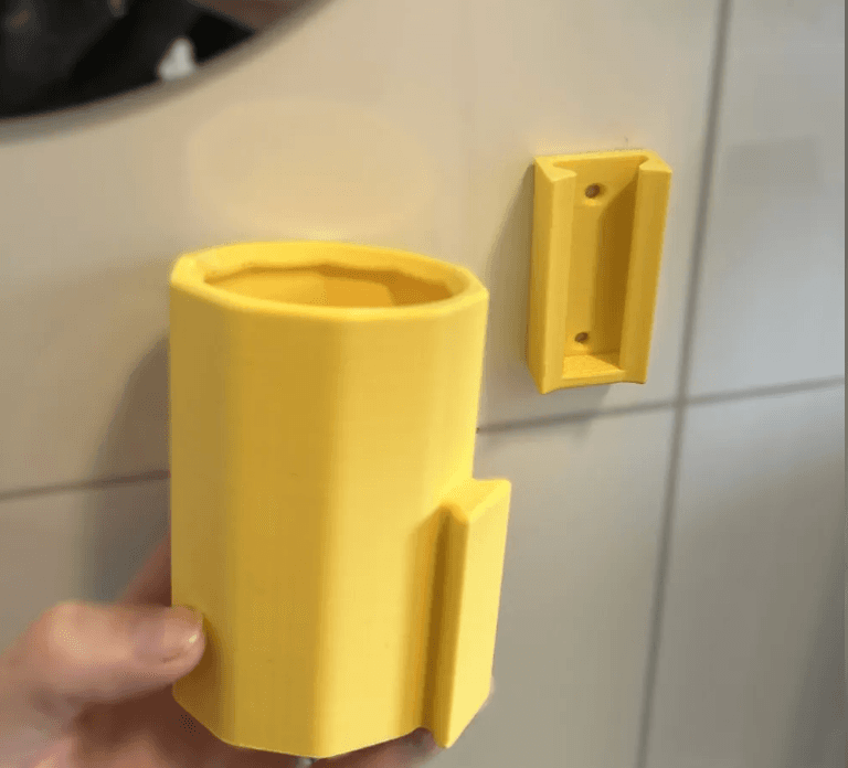 Portacepillos desmontable con soporte para pared